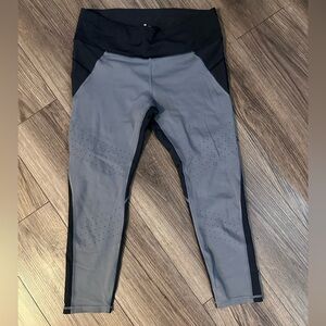 Athleta Sculptek Stealth Trucool Perforated Active Crop‎ Leggings Large